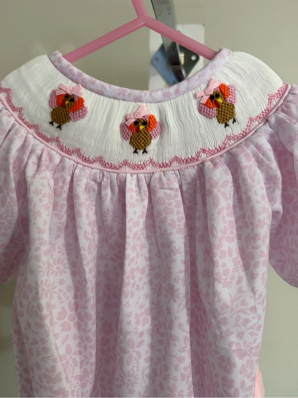 Newborn Southern Smocking Co Smocked Thanksgiving Bubble Romper